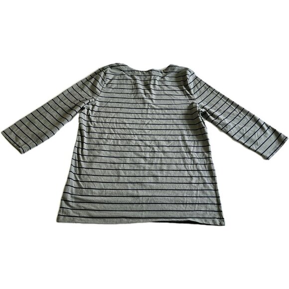 Jones New York Top Womens XL Lot of 2 Stripes 3/4 Sleeve Cotton Cottage Casual - Picture 8 of 16